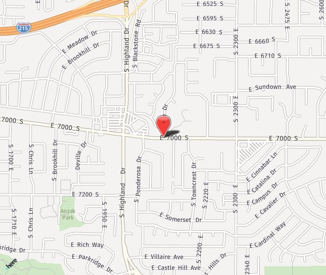 Location Map: 2104 Fort Union Blvd Salt Lake City, UT 84121